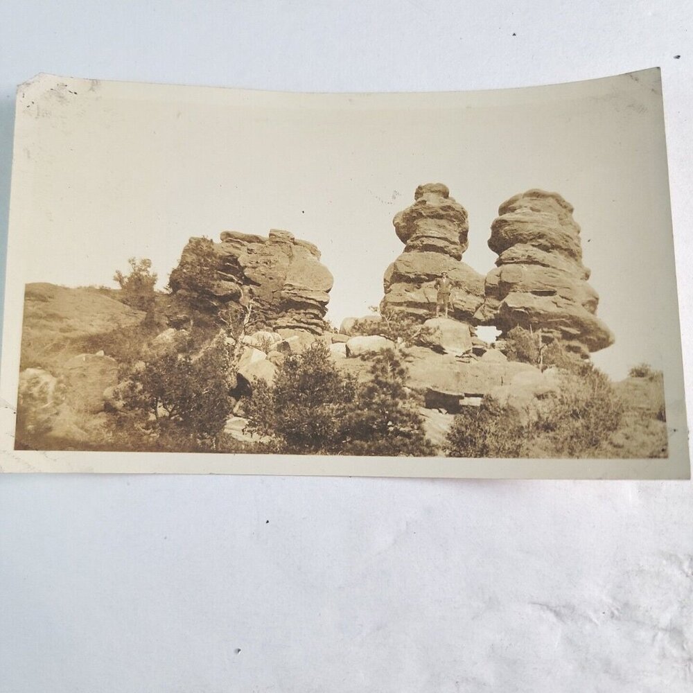 1943 Photograph Twin Rocks And Landscape In The Garden Of The Gods In Colorado